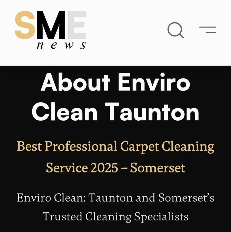 Enviro Clean Taunton SME News 2025 award screenshot