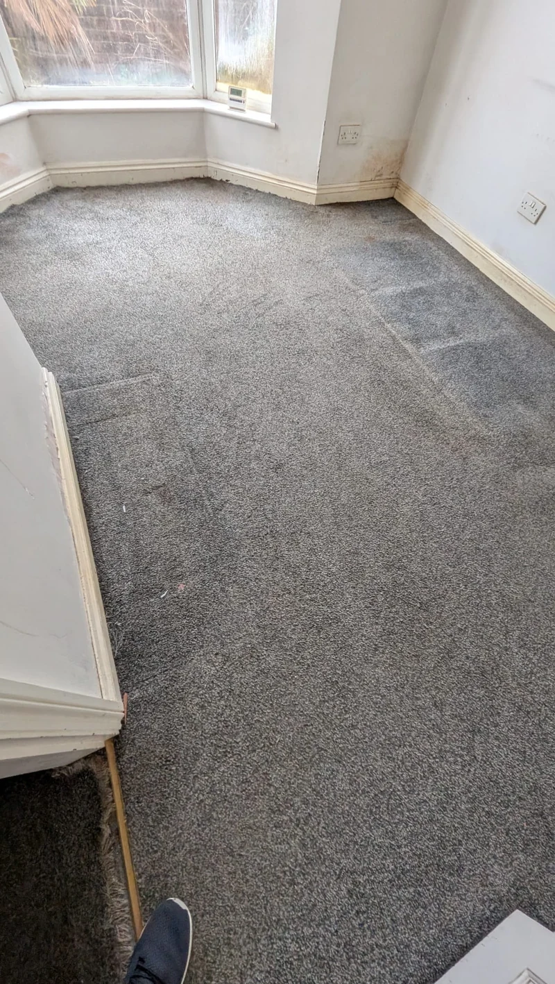 Grey carpet before cleaning